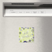 Gepersonaliseerde Just Breathe Spring Floral Magneet (Insitu (Vaatwasser))