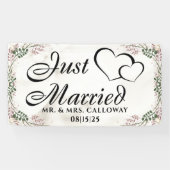 Gepersonaliseerde Just Married Car Banner (Horizontaal)