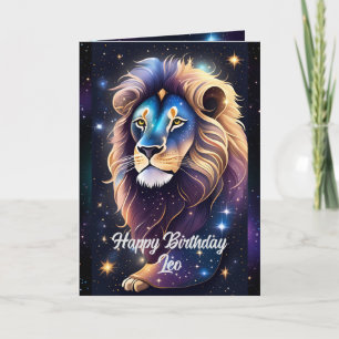 Gepersonaliseerde juweel Galaxy Zodiac Leo Kaart