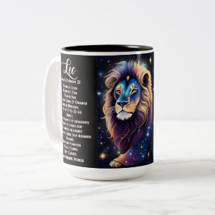 Gepersonaliseerde juweel Galaxy Zodiac Leo Tweekleurige Koffiemok