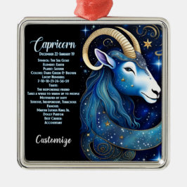 Gepersonaliseerde juweel Galaxy Zodiac Steenbok Metalen Ornament