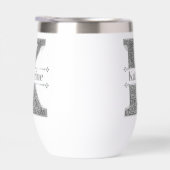 Gepersonaliseerde K Initiaal Silver Monogram Jouw  (Rechts)