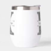 Gepersonaliseerde K Initiaal Silver Monogram Jouw  (Links)