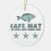 Gepersonaliseerde Kaapverdië New Jersey Seashore R Keramisch Ornament (Links)