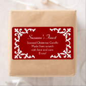 Gepersonaliseerde Kaars of Canning Jar Red Label (Insitu)