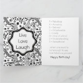 Gepersonaliseerde Kaart Harten Doodle met Inner Ve (Binnen)