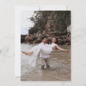 Gepersonaliseerde kalligrafie QR-code bruiloft Kaart (Achterkant)