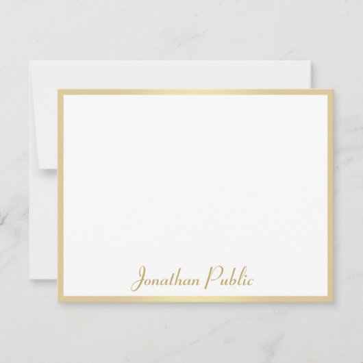 Gepersonaliseerde kalligrafie Sjabloon Gold Script (Voorkant)