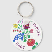 Gepersonaliseerde Kalosai Bloem Stem Sleutelhanger (Voorkant)