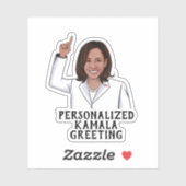 Gepersonaliseerde Kamala groet Sticker (Vel)