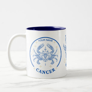 Gepersonaliseerde kanker Zodiac 11 oz Tweekleurige Koffiemok