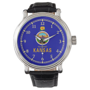 Gepersonaliseerde Kansas State Flag Design Horloge
