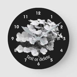 Gepersonaliseerde Kantkap Hydrangeabloem   Ronde Klok