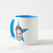 Gepersonaliseerde Kantoor Star Face Mok (Voorkant links)