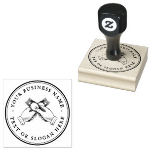Gepersonaliseerde kapper ronde rubberstempel