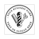 Gepersonaliseerde kapper ronde 	rubberstempel (Afrduk)