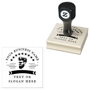 Gepersonaliseerde kapper ronde rubberstempel