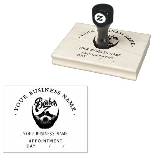 Gepersonaliseerde kapper ronde rubberstempel