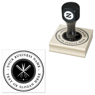 Gepersonaliseerde kapper ronde 	rubberstempel