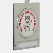Gepersonaliseerde karate kat verzilverd banner ornament (Rechts)