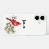 Gepersonaliseerde Kardinaal op Pine Bird Liefhebbe Case-Mate iPhone Case (Achterkant (horizontaal))