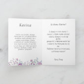 Gepersonaliseerde Karina Poolse naam dag kaart (Binnen)