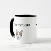 Gepersonaliseerde Kat Gezicht Naam Pet Lover Eigen Mok (Voorkant links)