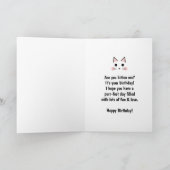 Gepersonaliseerde kattedag kaart (Binnen)