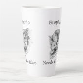 Gepersonaliseerde Katten Knuffelen Latte Mok (Voorkant)