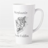 Gepersonaliseerde Katten Knuffelen Latte Mok (Rechts)