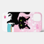 Gepersonaliseerde katteroze en witte keuken Case-Mate iPhone case (Achterkant (horizontaal))