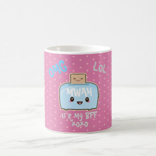 Gepersonaliseerde Kawaii BFF Beste Vrienden Mok Cu