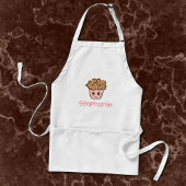 Gepersonaliseerde Kawaii Cupcake Schort met aangep