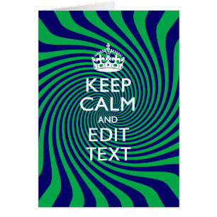 Gepersonaliseerde Keep Calm Blauwe en Groene met e