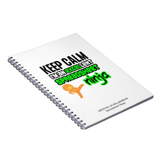 Gepersonaliseerde Keep Calm EXCELlent SPREADSHEET  Notitieboek (Rechterzijde)