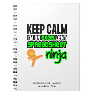 Gepersonaliseerde Keep Calm EXCELlent SPREADSHEET  Notitieboek