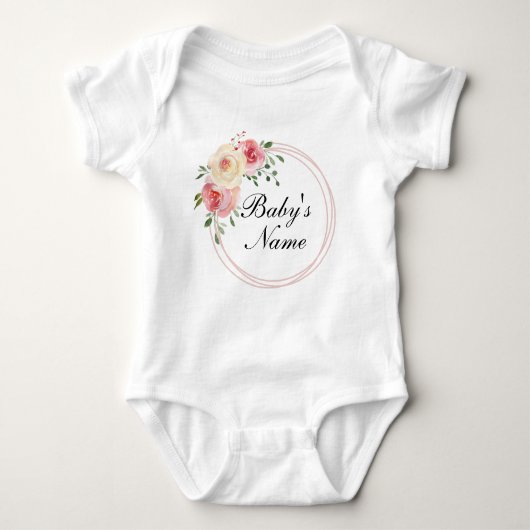 Gepersonaliseerde Keepsake Baby Naam Baby Bodysuit (Voorkant)