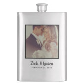 Gepersonaliseerde Keepsake bruiloft foto en monogr Flacon (Voorkant)