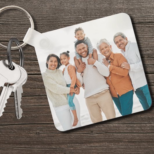 Gepersonaliseerde Keepsake familiefoto Sleutelhanger