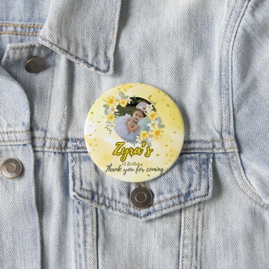 Gepersonaliseerde Keepsake Pin Buttonnen Ronde Button 7,6 Cm (In situ)