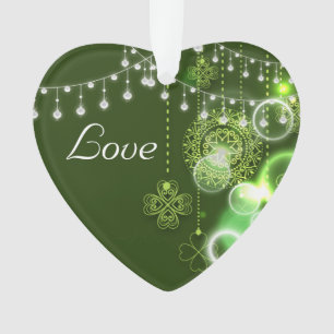 Gepersonaliseerde Keltische Klavers Irish Love Orn Ornament