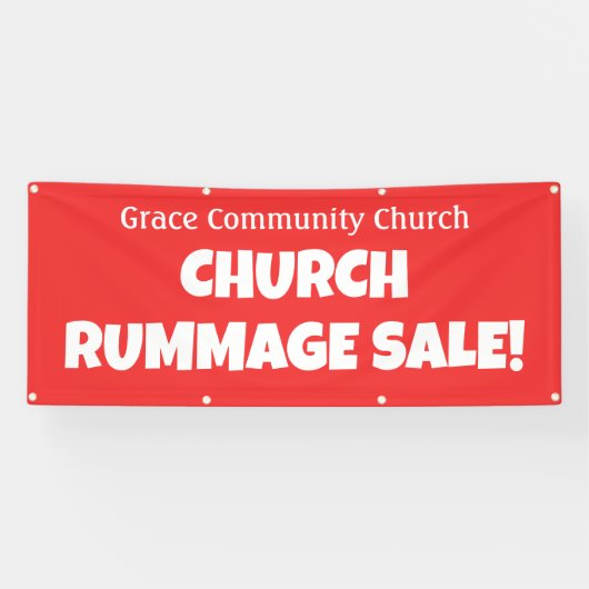 Gepersonaliseerde Kerk Rummage Sale! Banner (Horizontaal)