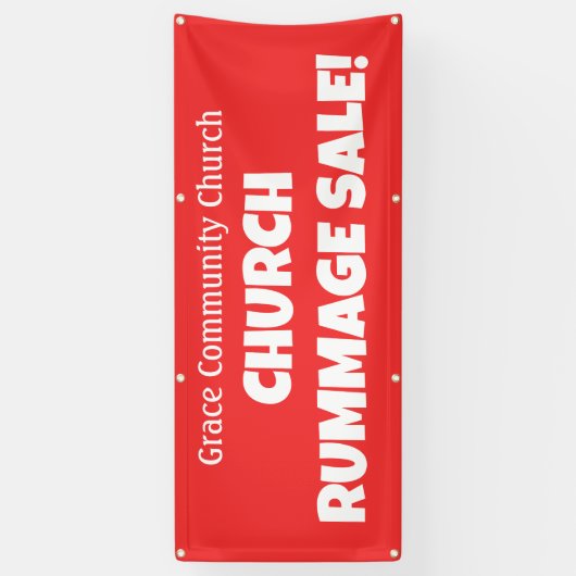 Gepersonaliseerde Kerk Rummage Sale! Banner (Verticaal)