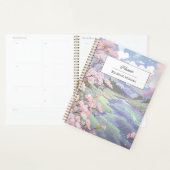 Gepersonaliseerde kersenbloesems Pastel Waterverf Planner (Display)