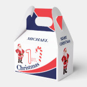 Gepersonaliseerde Kerst Baby "Mijn 1e Kerstmis" Bedankdoosjes (Achterkant)