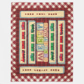 Gepersonaliseerde Kerst Blok Party Fleece Deken (Voorkant)