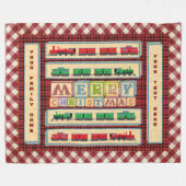 Gepersonaliseerde Kerst Blok Party Fleece Deken (Voorkant (Horizontaal))
