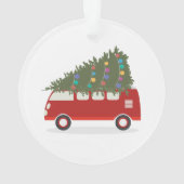 Gepersonaliseerde Kerst Car & Tree Ornament (achterkant)