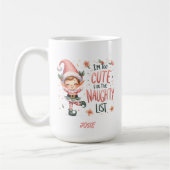 Gepersonaliseerde Kerst Elf Mok (Links)