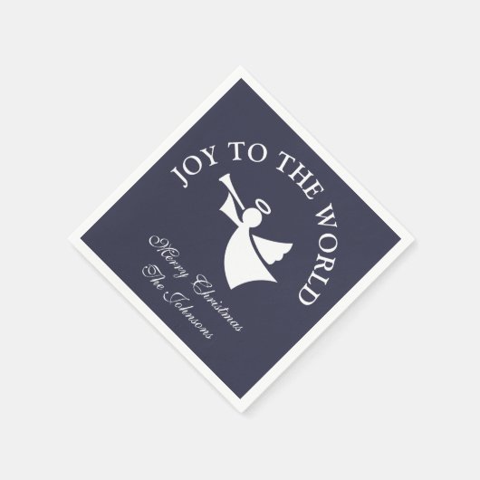 Gepersonaliseerde Kerst engel papieren servetten (Hoek)